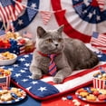 thumbnail image 5 of Yhmxh 4th of July Pet Necktie, Adjustable American Flag Collar Bows Patriotic Red White Blue Star Stripes Dog Cat Bow Tie Collar, Cute Independence Day Pet Costume Accessory for Small Medium Pets, 5 of 7