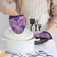 thumbnail image 6 of Non-Slip Mini Oven Mitts With Duck Beak Design Are Easy To Take Off And Wear And Easy To Hang For Oven Pot Tripod Barbecue Casserole Palevioletred Moroccan Trellis Hand-Drawn Sketch_1 2pcs, 6 of 7