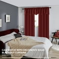 thumbnail image 2 of Deconovo Scalloped Valance for Basement Rod Pocket Blackout Valance Curtains 42x18 Inch Dark Red 4 Pcs, 2 of 6
