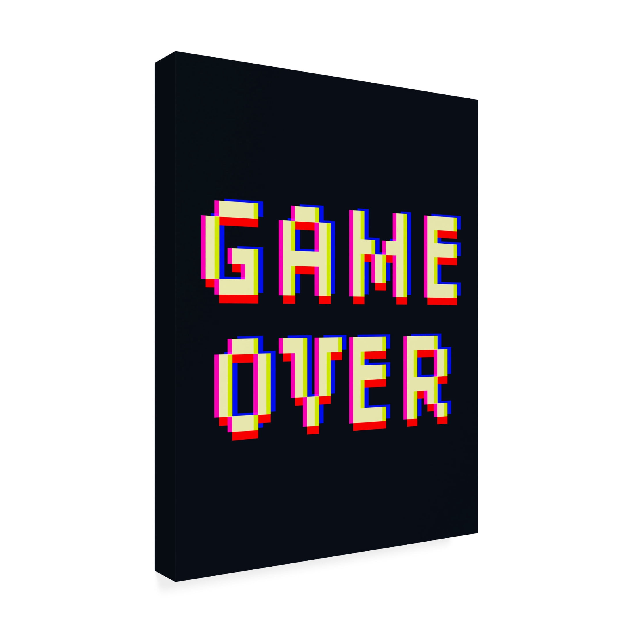 Trademark Fine Art Victoria Barnes  Pixel Text II Canvas Wall Art