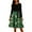 Army Green, variant on Christmas Dresses for Women Women's Fashion Round Casual Slim Fit Christmas Print Large Swing Long Sleeve Dress for Holiday Party,Army Green,L