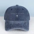 thumbnail image 3 of JESUS SAVES Letter Embroidered Color Block Trucker Hat Unisex Adjustable Cotton Breathable Fashion Cap for Travel Daily Wear, 3 of 10