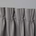 thumbnail image 2 of Exclusive Home Sateen Twill Woven Room Darkening Blackout Pinch Pleat/Hidden Tab Top Curtain Panel Pair, 63" Length, Veridian Grey, 2 of 6