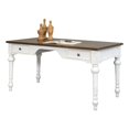 thumbnail image 1 of Martin Furniture Durham Rustic Wood Writing Table Office Desk in White, 1 of 7