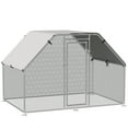 thumbnail image 2 of PawHut Metal Chicken Coop Run, Walk-In Chicken Coop Hen House Cage, 2 of 9