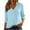 Light Blue [New Arrivals: Mix, Match & Save], variant on Women's Fashion Flared Collar Work Business Style Three Quarter Sleeve Shirt Blouse Top, Loose Fit Elegant Office Wear, Professional Formal Attire for Women | CSEONE,Army Green XL