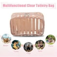 thumbnail image 6 of Unique Bargains Clear Toiletry Bag Transparent Makeup Bag Travel Zipper Cosmetic Organizer for Women 8.07" Light Brown, 6 of 7