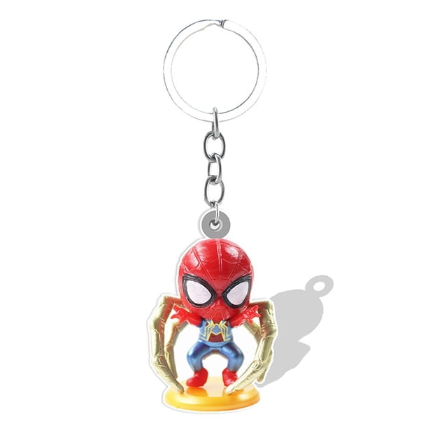 LLavero de resina de Disney Marvel Hero Spider Man para mochila, modelo de bolso escolar, llaveros colgantes de muñecas 2D, joyería GTX405 qiuyongming unisex