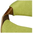 thumbnail image 6 of Armen Living Butterfly Mid-Century Modern Dining Chair in Walnut Finish and Green Fabric, 6 of 10