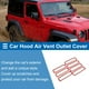 thumbnail image 2 of Cubierta de recubrimiento de salida de aire del capó Unique Bargains para Jeep Wrangler JL JLU 2018-2024, Bezel de decoración exterior ABS rojo 15x4.5cm 7 Pcs, 2 of 7