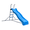 Blue, variant on Mersco Kids Plastic Slide with Ladder,Indoor Outdoor Playground Freestanding Playset Slide,Backyard Playset Trampoline Swing Slide for Boys and Girls Birthday,Children's Day gifts