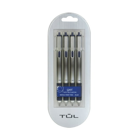 UPC: 0735854965020 | TUL Gel Pens  Retractable  Needle Point  0.5 mm  Blue Barrel  Blue Ink  Pack Of 4