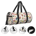 thumbnail image 5 of Fotbe Butterfly Flowers Pattern Foldable Sports Gym Bag with Wet Dry Pocket, Ultralight Travel Bag, Large Capacity Duffel Bag, Splash Proof Carry on Bag, Overnight Bag, Weekender Bag, 5 of 8