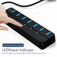 thumbnail image 4 of 7 Port Multi USB Power Adapter USB 3.0 Splitter Hub Multiple Expander Switch Cable Docking Stations ,Multifunctional fast charging, 4 of 6