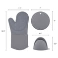 thumbnail image 7 of Unique Bargains Pot Holders Heat Resistant Kitchen Gloves All Gray 10.9x7.1inch, 7 of 7