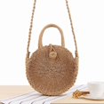 thumbnail image 2 of Bolso de playa, bandolera de paja tejida ligera, para teléfono, bolso de viaje para mujer y uso diario (multiopcional), marrón, 2 of 5
