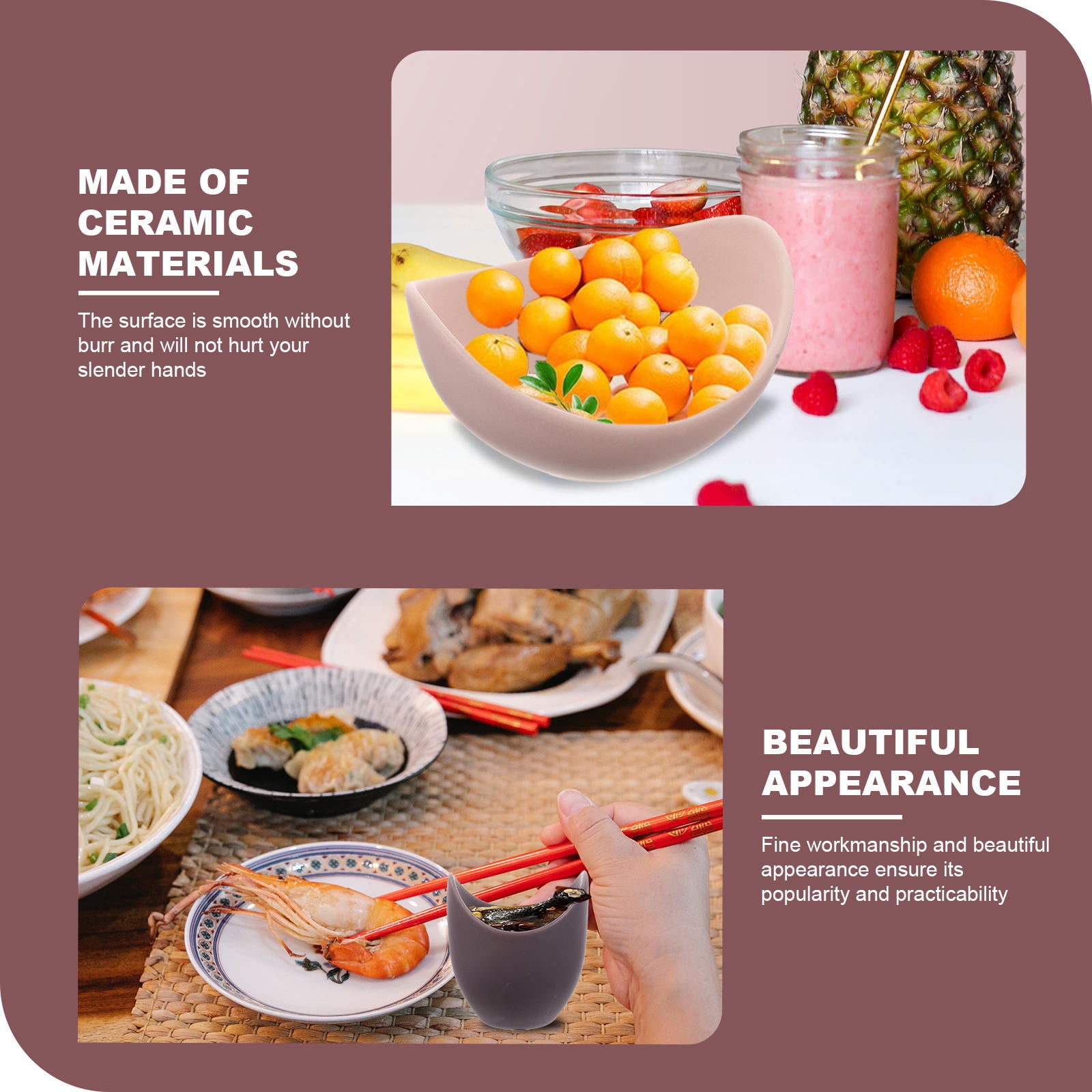 Supvox Ceramic Small Bowl Set - Decorative Tableware for Home Kitchen, 1 Set