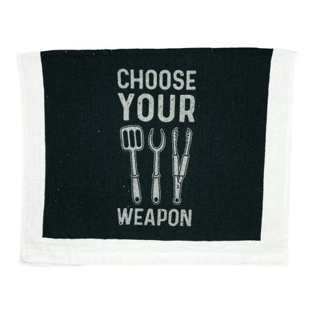 Choose Your Weapon Funny Barbecue Cooking Utensils Tea Towel