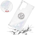 thumbnail image 5 of Samsung Galaxy S22 Ultra Glitter Case with Ring Holder, Floating Liquid Soft TPU Cushion, Fashion Girly Clear Cover -  Colorful, 5 of 14
