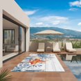 thumbnail image 2 of Orange Blue Starfish Coastal Outdoor Rug 4x6 Ft, Non Slip Washable Area Rug, Summer Beach Eucalyptus Retro Patio Rugs Carpet Runner, Large Floor Mat for Indoor/Outdoor Deck Porch Camping, 2 of 8