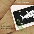 thumbnail image 3 of Aggressive Shark Silhouette Funny Personalized License Plate Rust-proof Stainless Steel Metal License Plate Suitable For Men And Women 12.2" x 6.2", 3 of 7