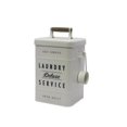thumbnail image 4 of Mainstays White Large Metal Laundry Detergent Storage Canister with Scoop and Lid, 4 of 7