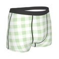 thumbnail image 3 of Disketp Green Checkboard Men'S Boxer Briefs,Soft And Breathable Cotton Underwear With Comfortflex Waistband, 3 of 8