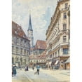 thumbnail image 2 of Ernst Graner 18x24 Gold Ornate Framed and Double Matted Museum Art Print Titled - Stallburggasse, 2 of 4