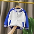 thumbnail image 5 of YunPes Boys Girls Varsity Jacket Snap Long Sleeve Baseball Outerwear with Striped Ribbed Cuff Fall Back to School Daily Jacket Coat, 5 of 5