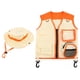 thumbnail image 2 of Vogacara Niños Insect Explorer Chaleco Sombrero Kit Acampar al aire libre Pesca Disfraces de aventura Fiesta escolar Niños Niñas Traje con múltiples Type3 NO3 Vogacara FN009960-02B, 2 of 6
