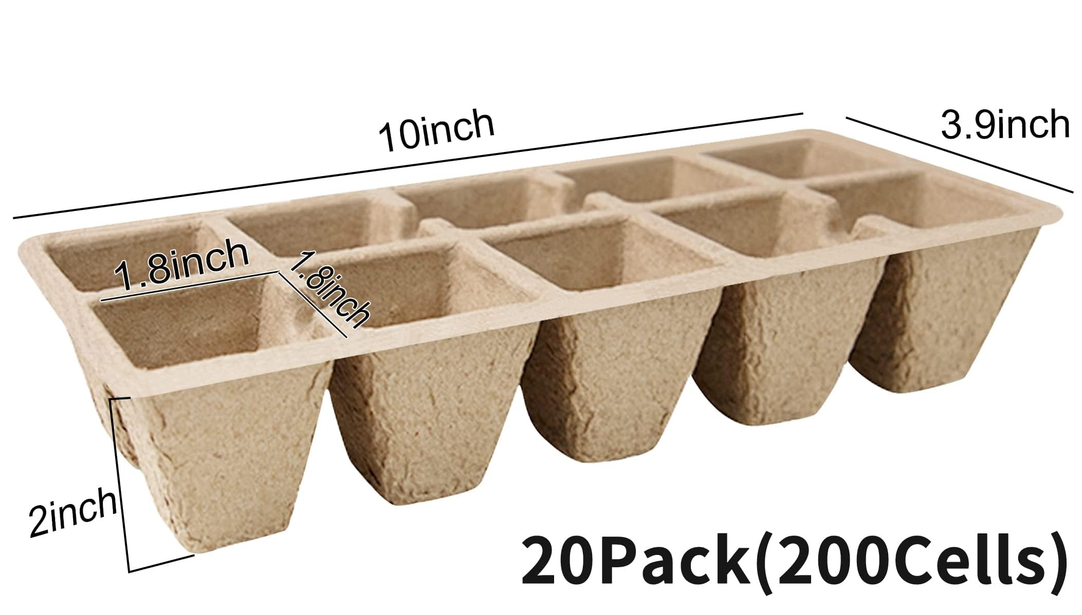 SYITCUN 400 Cells Seed Starter Tray, MVR1&nbsp;40 Pack Biodegradable Seed Starter Kit, Peat Pots for Seedlings with 400 Plant Labels, 2 Seed Planting Tool and 1 Spray Bottle