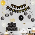 thumbnail image 2 of 18th Birthday Decorations for Men, 18 Years Old Party Supplies, Made In 2004 Foil Balloons Happy 18th Birthday Cake Topper Hanging Swirls for Boys and Girls 18th Bday Decorations Black and Gold, 2 of 7