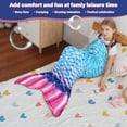 thumbnail image 2 of Catalonia Mermaid Tail Blanket, Ultra Soft Cozy Fleece Fish Tail Snuggly Blanket, Gift for Girls, Kids, Toddlers, Teens, 2 of 7