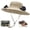 Khaki, variant on 2-in-1 Hands-Free Hat Fan, UPF 50+ Wide Brim Sun Hat with Dual Solar Fans for Fishing Hiking, USB Charging Adjustable Speeds