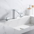 thumbnail image 4 of 8 Inch Waterfall Widespread Bathroom Sink Faucet 3 Hole in Chrome Finish, 4 of 8