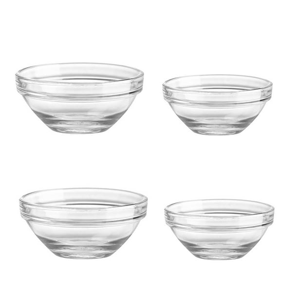 NUOLUX Bowls Glass Bowl Small Dishes Dessert Cups Prep Mini Clear Ramekins Serving Yogurt Round