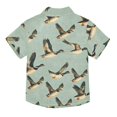 thumbnail image 2 of Dailycode Small Short Sleeve Button Down Shirts Mallards Flying Casual Shirt 3-10 Years, 2 of 9