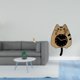 thumbnail image 2 of Gancho de pared plegable,Percheros plegables de pared,Reloj de pared,Reloj de pared decorativo con forma de gato para sala de estar silenciosa,Reloj de pared de madera,decoración moderna, 2 of 7