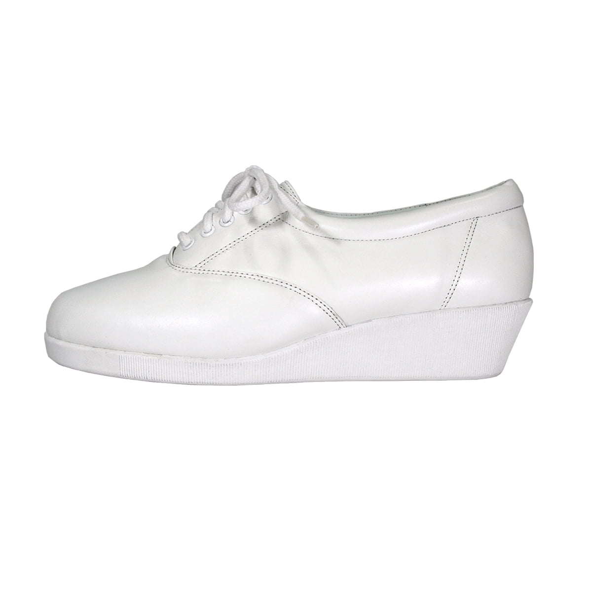24 HOUR COMFORT Helga Wide Width Comfort Shoes For Work and Casual Attire WHITE 8