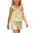 thumbnail image 4 of Amidoa Girls 2 Piece Outfits Summer Clothes Cute Tank Top Floral Print Sleeveless T-Shirt and Shorts Casual Kids Clothing Sets Multicolor Size 2T, 4 of 9