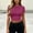 Wine, variant on Women's Short Sleeve Tops Baeitkot Fashion Women's Casual Solid Color Midriff-baring Short Sleeve Round-Neck Tops Navy S