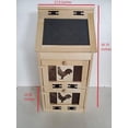 thumbnail image 3 of Country Barn Gifts Amish Made Unfinished Pine 2 Door Vegetable Box with Bread Compartment for Kitchen Storage, 3 of 4