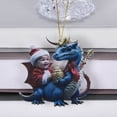 thumbnail image 4 of 2D Acrylic Christmas Dragon Ornament Christmas Tree Ornament Christmas Dragon Ornament Ornament Acrylic Double Print Christmas White Elephant Gift 2D Fun Pendant 1PC, 4 of 6