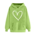 thumbnail image 5 of Women's Oversized Pattern Hoodie Casual Long Sleeved Heart Shaped Print Pullover Comfortable Pocket Drawstring Hoodie Long Zippe Sweatshirts for Women Sweatshirt for Women Graphic Sweatshirts Hoodies, 5 of 5