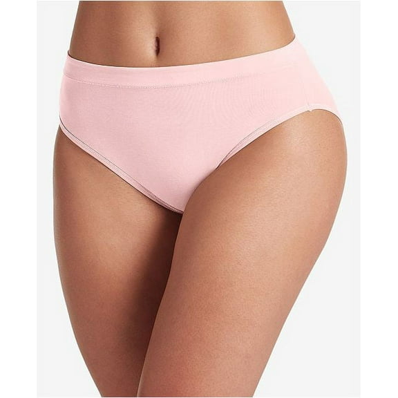 Jockey Cotton Stretch Hi Cut 1554, Pink, 6/Medium