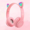 thumbnail image 2 of Auriculares Inalámbricos De La Oreja De Gato LED Luz De Sonido Envolvente Para rosado, 2 of 8