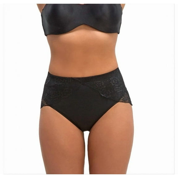 Shapewear High Cut Panty Double Layer Control & Over Lace 153U073