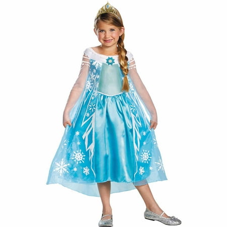 Frozen Elsa Deluxe Child Halloween Costume (Best Frozen Elsa Dress)