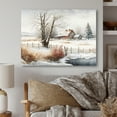 thumbnail image 2 of Designart Iowa Farm In Winter Canvas Wall Art, 2 of 5