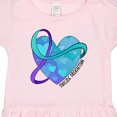 thumbnail image 3 of Inktastic Suicide Prevention Awareness Purple and Teal Heart Ribbon Girls Toddler Dress, 3 of 4